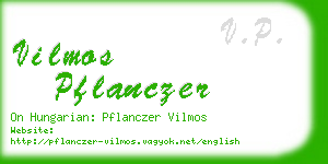vilmos pflanczer business card